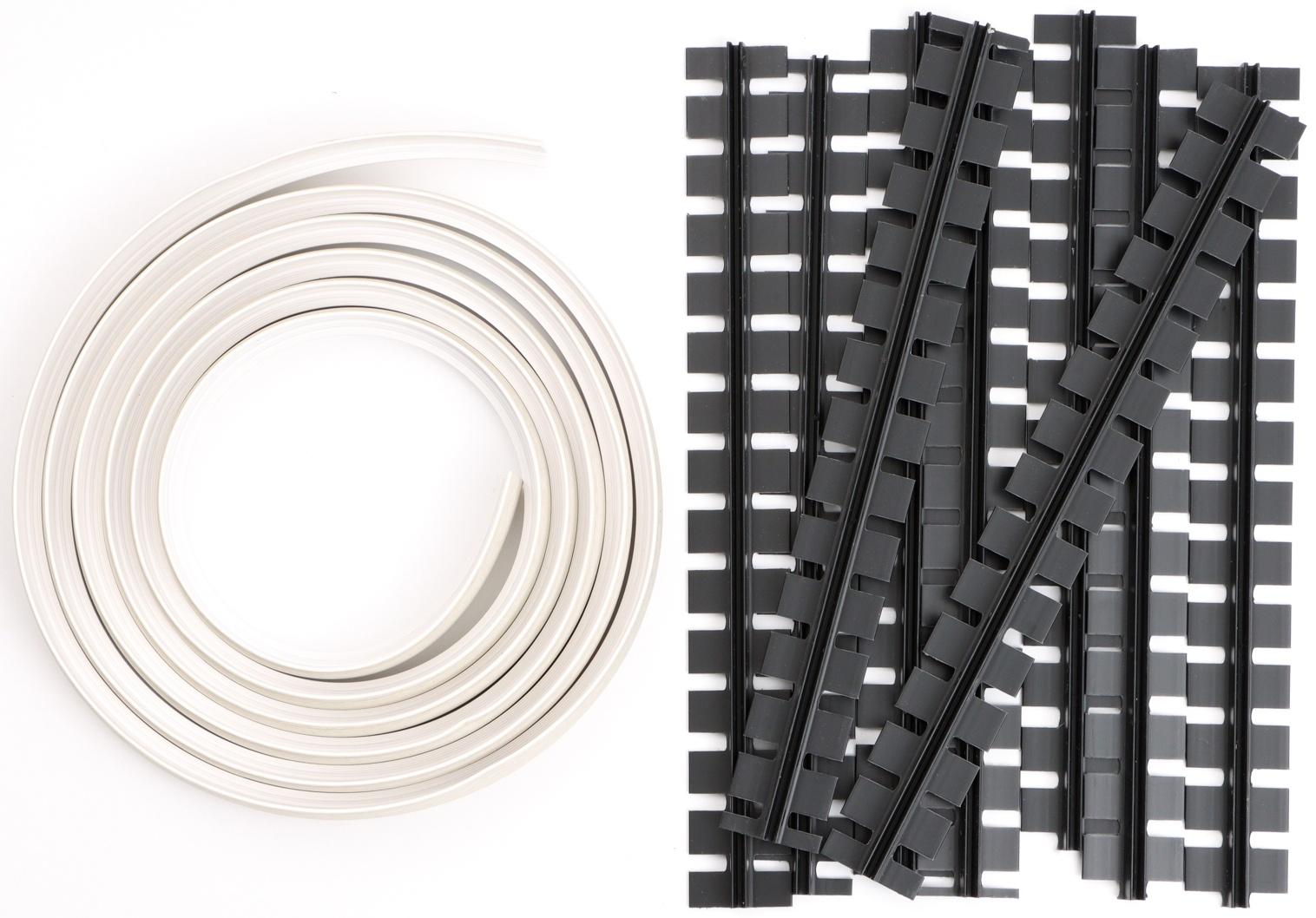 Гибкий порог с крепежом SmartProfile BR 613 Ясень анкор белый, 3 м