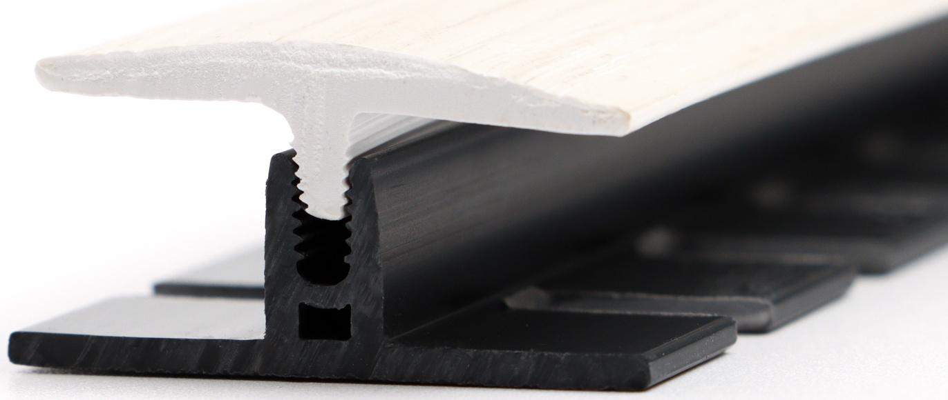 Гибкий порог с крепежом SmartProfile BR 613 Ясень анкор белый, 3 м