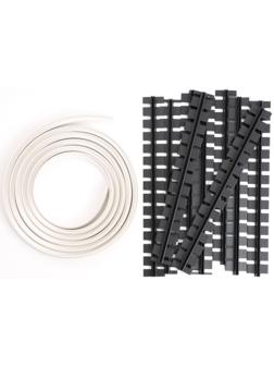 Гибкий порог с крепежом SmartProfile BR 613 Ясень анкор белый, 3 м