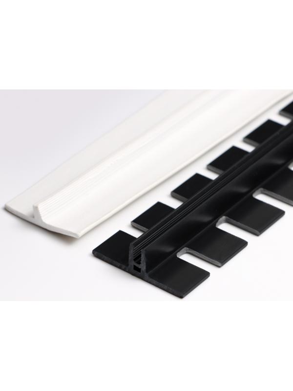 Гибкий порог с крепежом SmartProfile BR 613 Ясень анкор белый, 3 м