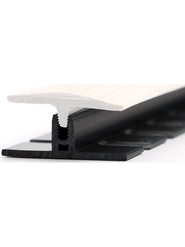 Гибкий порог с крепежом SmartProfile BR 613 Ясень анкор белый, 3 м