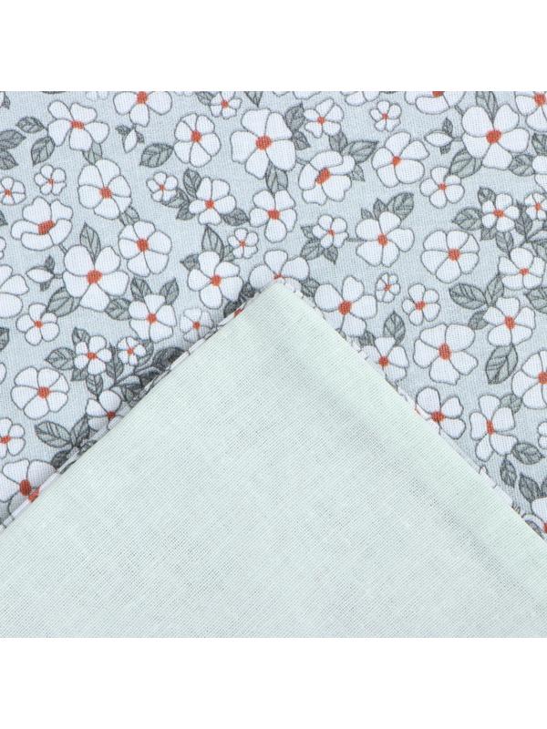 Постельное бельё Этель евро Small flowers, 200х217 см, 220х240 см, 50х70 см -2 шт, поплин