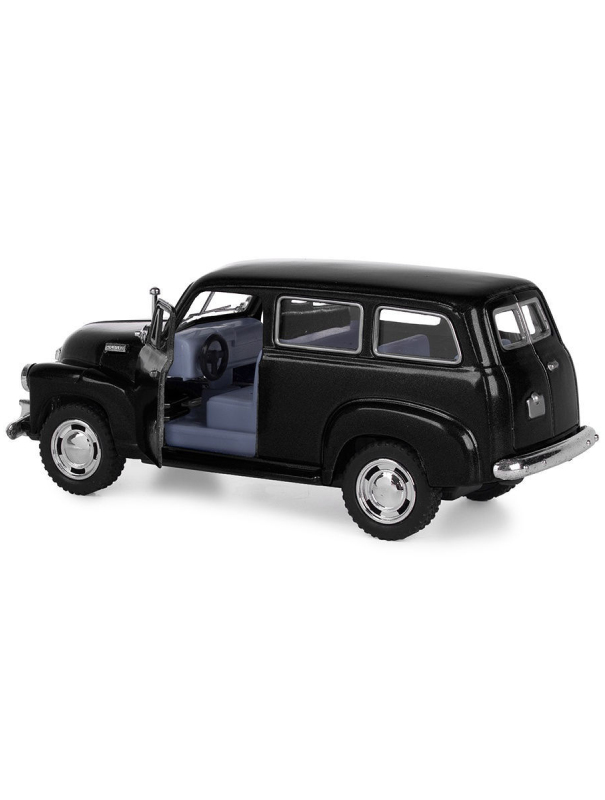 Металлическая машинка Kinsmart «1950 Chevrolet Suburban Carryall» 1:36 KT5006D, инерционная / Черный