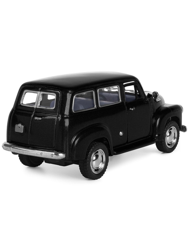 Металлическая машинка Kinsmart «1950 Chevrolet Suburban Carryall» 1:36 KT5006D, инерционная / Черный