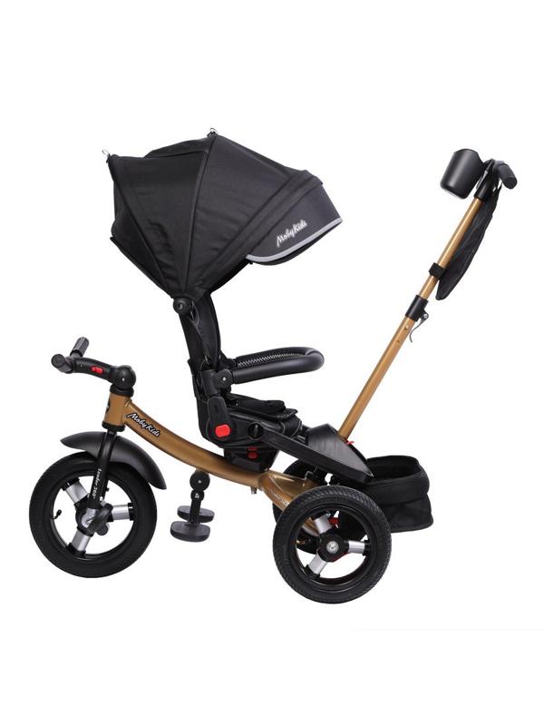 Велосипед детский 3 кол. Leader 360°, 12x10 AIR, чёрный, эл. экокожа