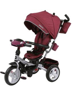 Велосипед 3 кол. Travel Pro 360° 12x10 AIR Car, бордовый