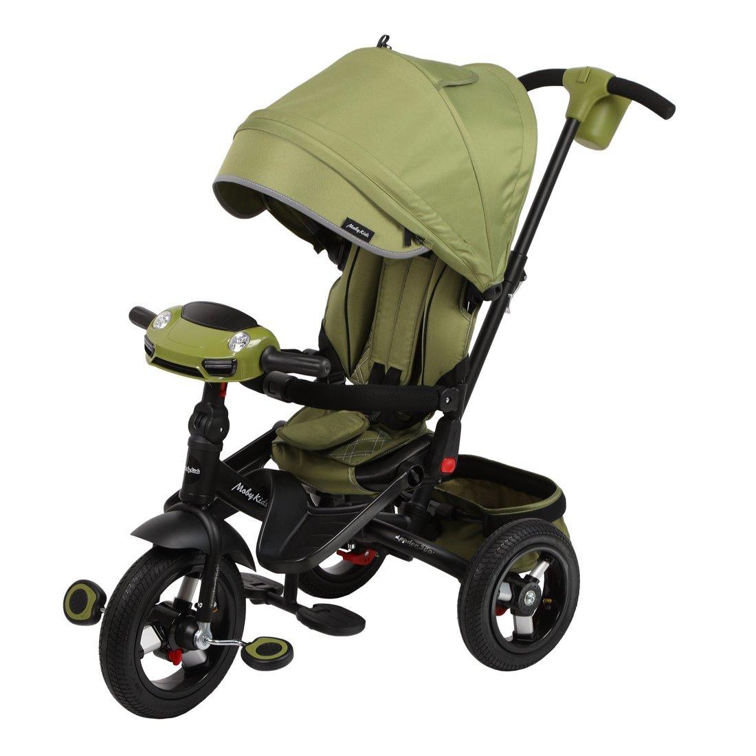 Велосипед 3 кол. Leader 360° 12x10 AIR Car, оливковый