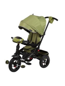 Велосипед 3 кол. Leader 360° 12x10 AIR Car, оливковый