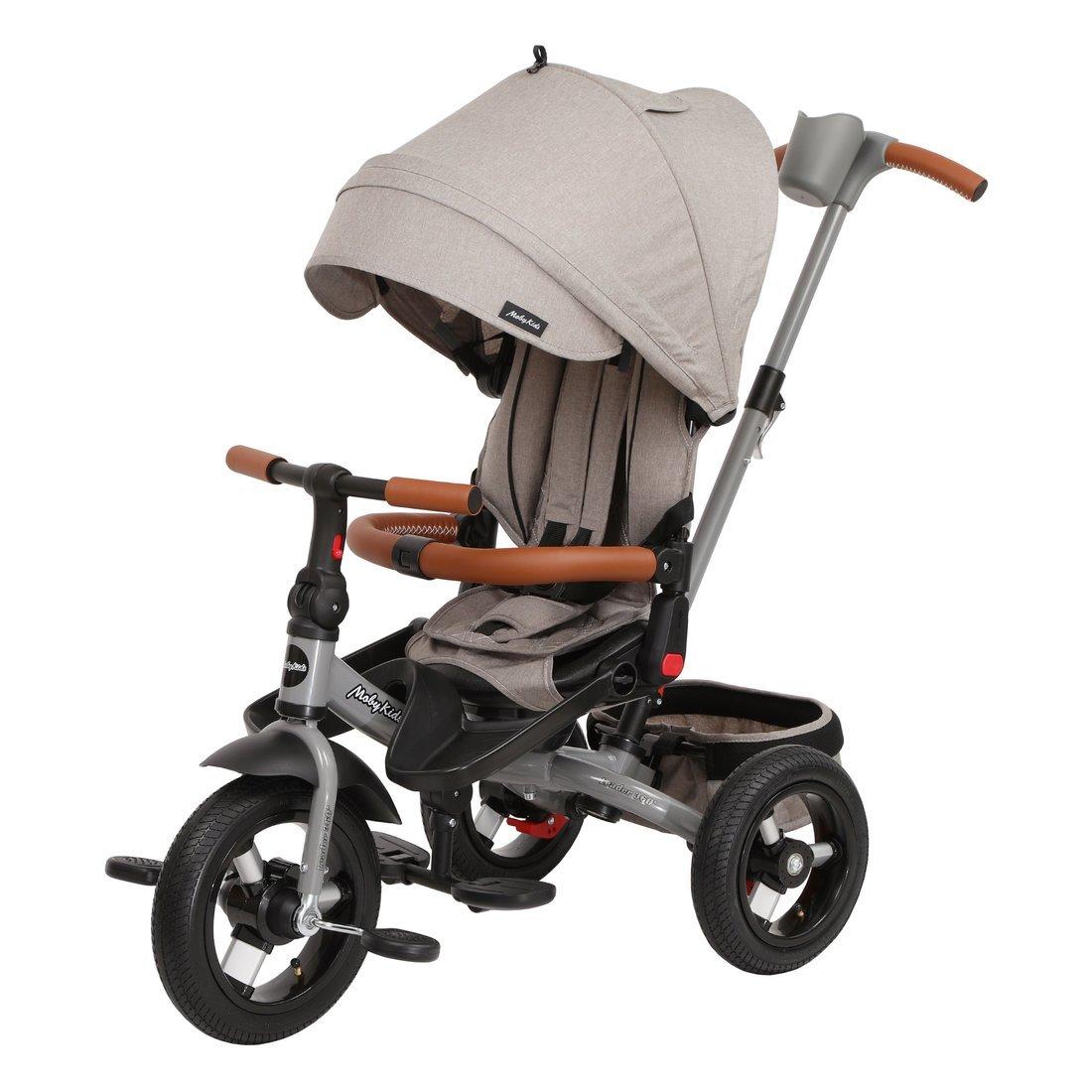 Велосипед детский 3 кол. Leader 360°, 12x10 AIR, серый, экокожа