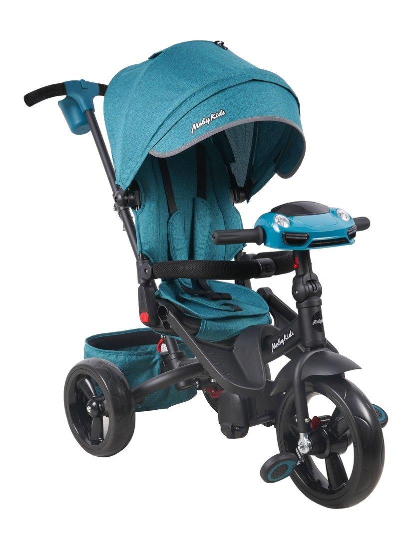 Велосипед 3 кол. Leader 360° 12x10 EVA CAR, морская волна