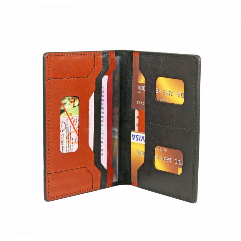 Обложка для автодокументов Трансформер прем.нат.кожи 211