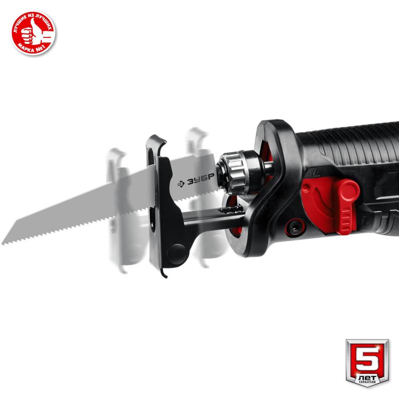 Пила сабельная аккумуляторная ЗУБР СПЛ-185-41, 18 В, 1 АКБ (4Ач)