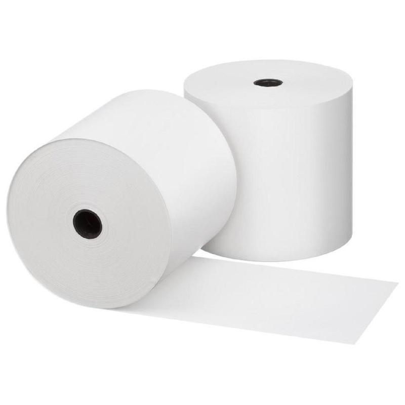 Ролики для касс 80мм х 70м, 58 гр/м2, вт. 12 мм, 3 рул/уп (спайка)