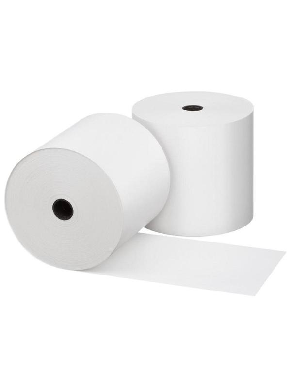 Ролики для касс 80мм х 70м, 58 гр/м2, вт. 12 мм, 3 рул/уп (спайка)