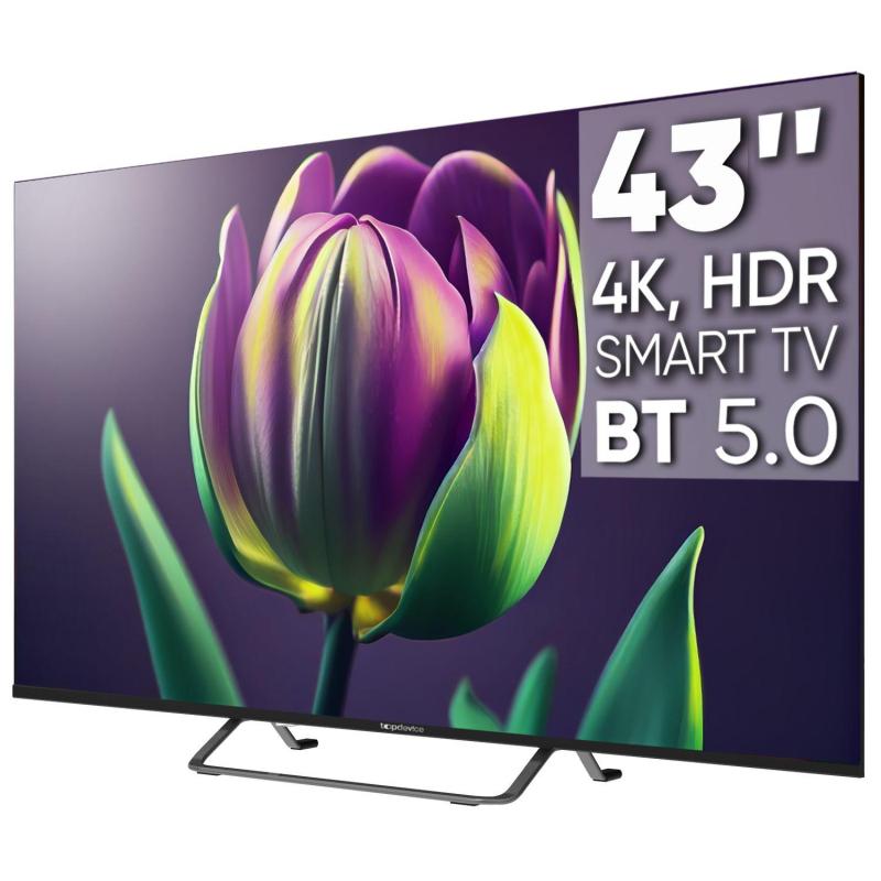 Телевизор Topdevice TDTV43CS06U_BK, UHD, смарт (WildRed)