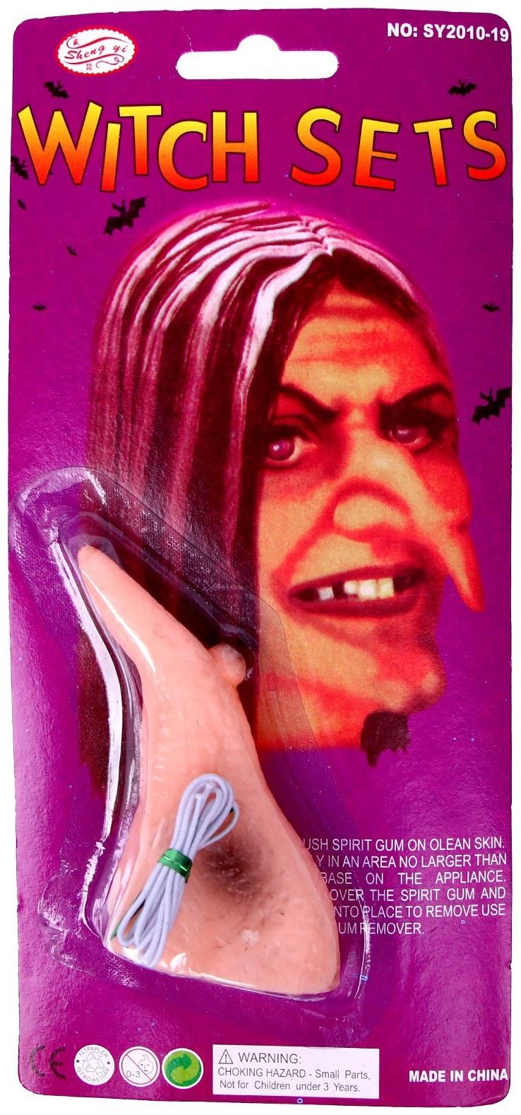 Прикол «Нос ведьмы с бородавкой», тёмный, на блистере