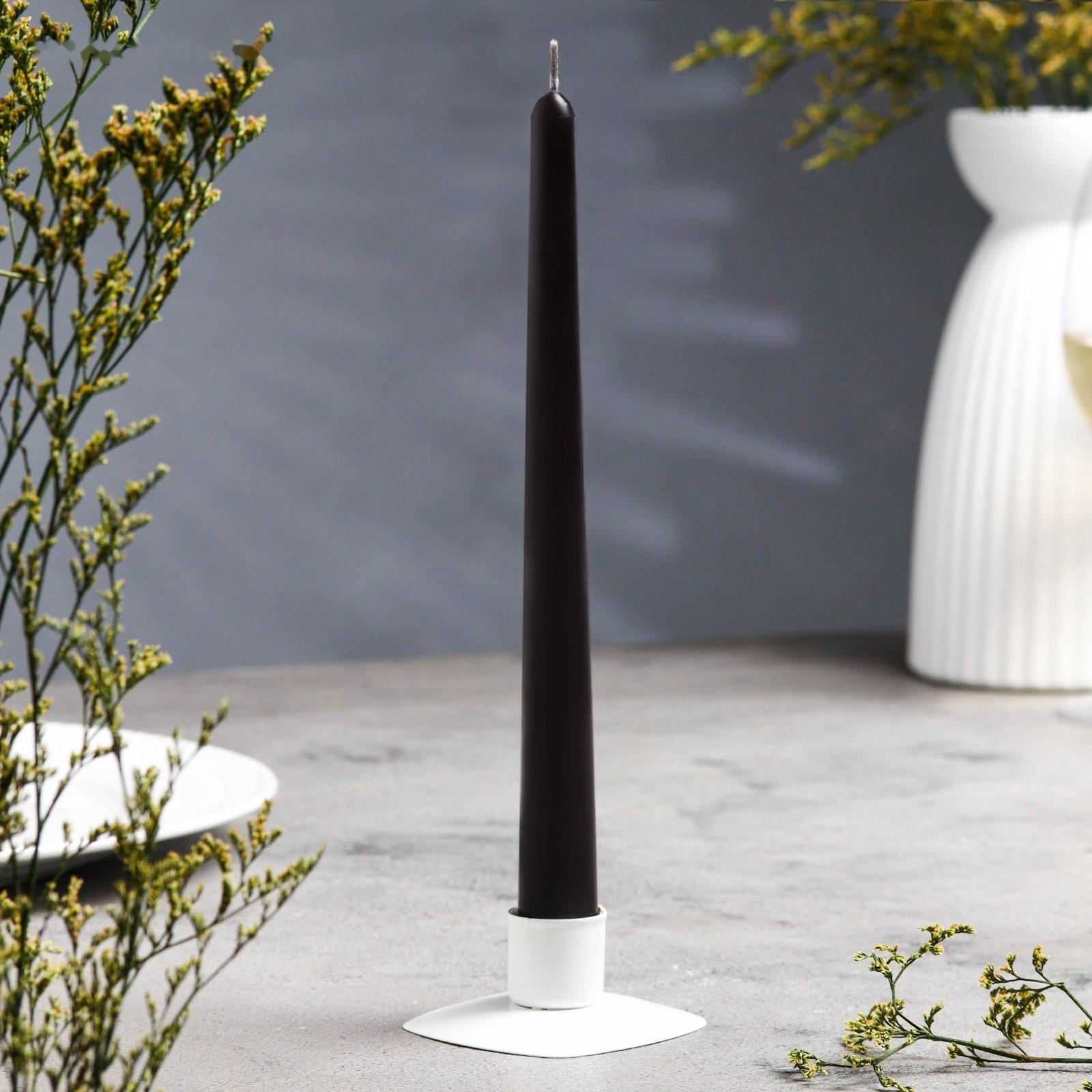 Набор свечей античных ,2,3х 24,5 см, 12 штук, черный