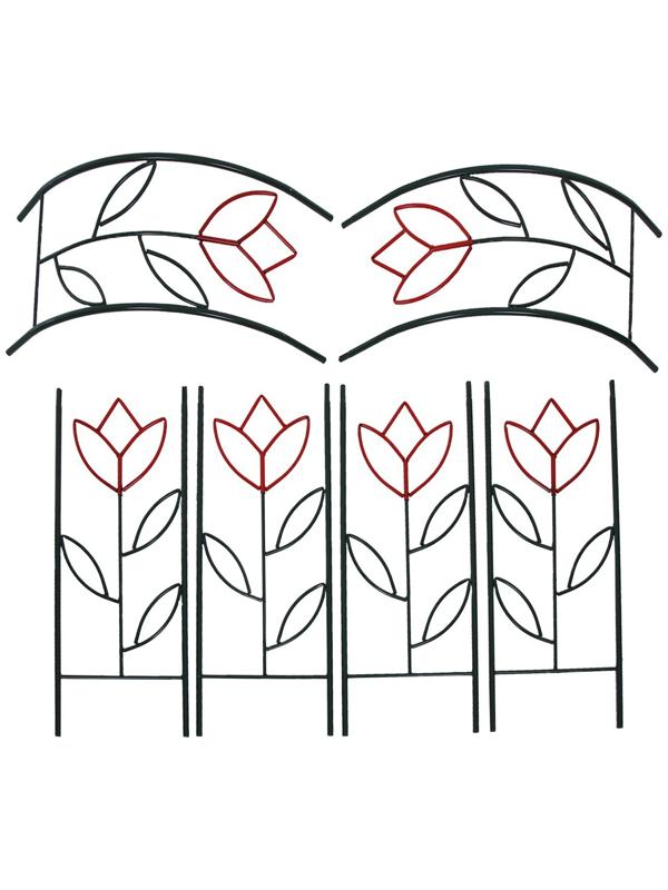 Арка садовая, разборная, 230 × 125 × 36.5 см, металл, зелёная, «Тюльпан»