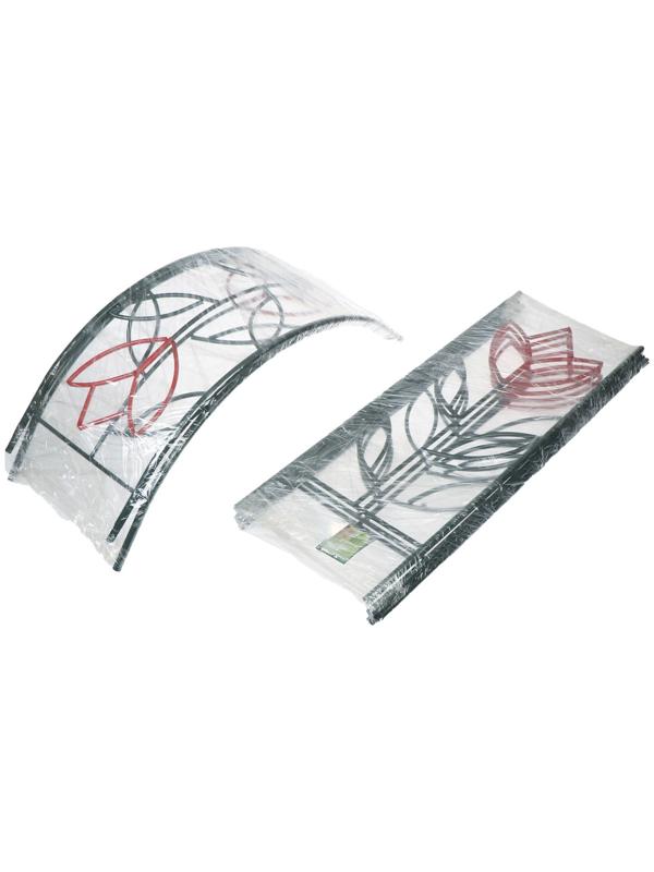 Арка садовая, разборная, 230 × 125 × 36.5 см, металл, зелёная, «Тюльпан»