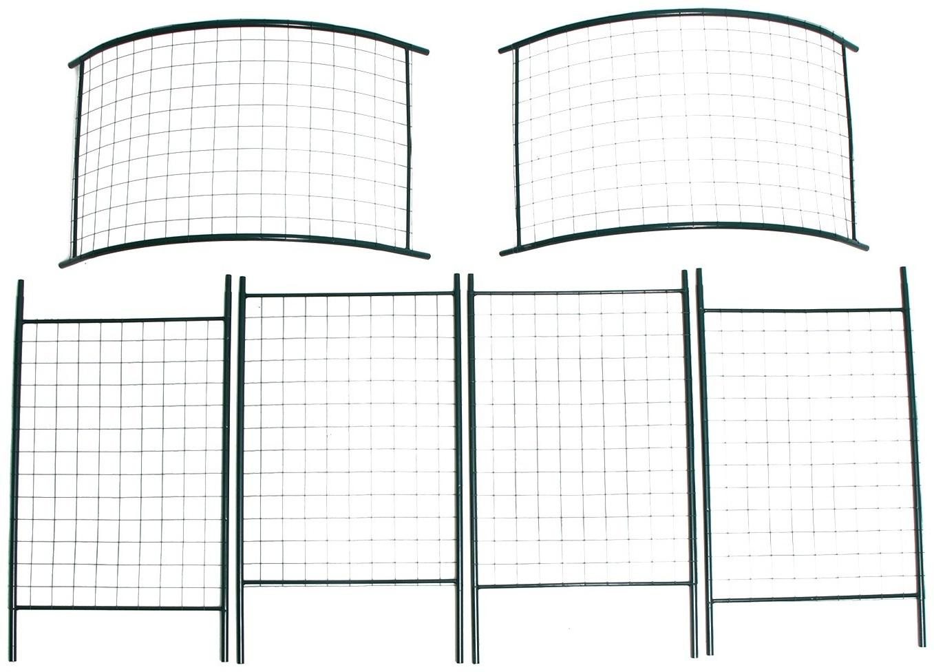 Арка садовая, разборная, 230 × 125 × 50 см, металл, зелёная, «Сетка», Greengo