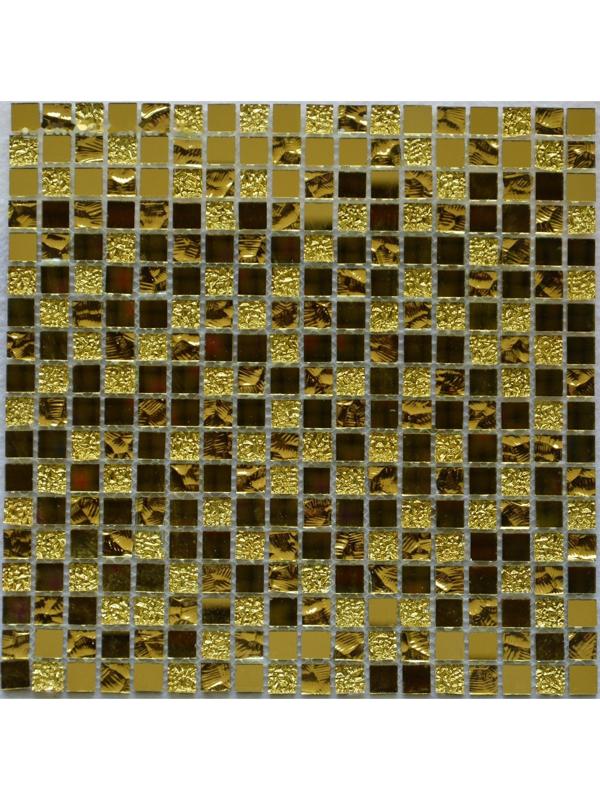 Мозаика стеклянная Bonaparte, Mirror Gold 300х300х4 мм