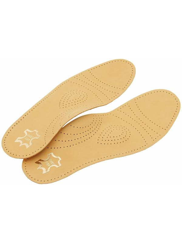 Стельки для обуви амортизирующие, с жёстким супинатором, антибактериальные, 35-36р-р, пара, цвет светло-коричневый