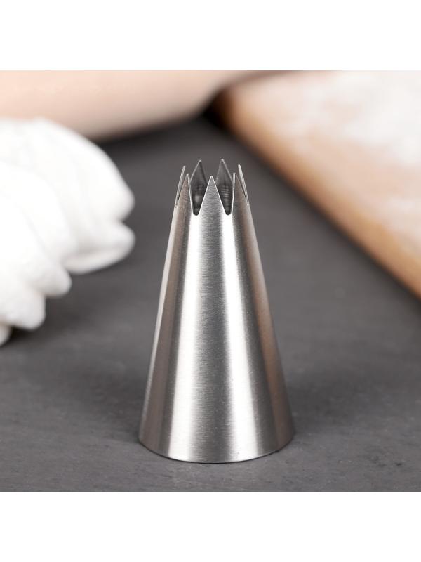 Насадка кондитерская «Открытая звезда», d=3 см, выход 1 см, нержавеющая сталь