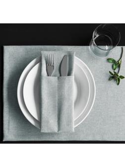 Комплект кувертов «Ибица», размер 10 х 24 см - 4 шт, бежево - серый