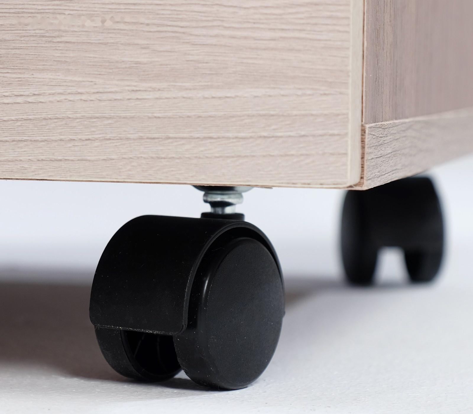 Тумба выкатная на 3 ящика, 400х400х600, Ясень шимо темный/Ясень шимо светлый