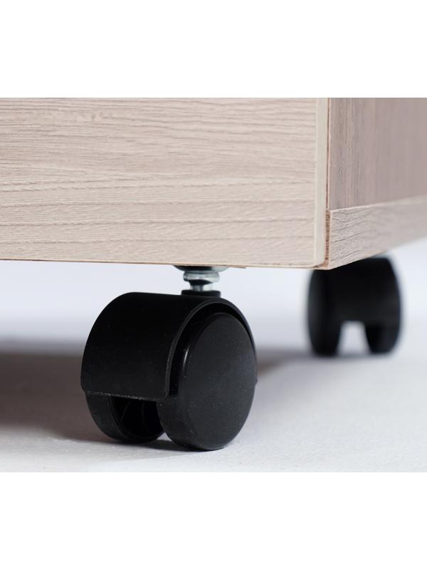 Тумба выкатная на 3 ящика, 400х400х600, Ясень шимо темный/Ясень шимо светлый