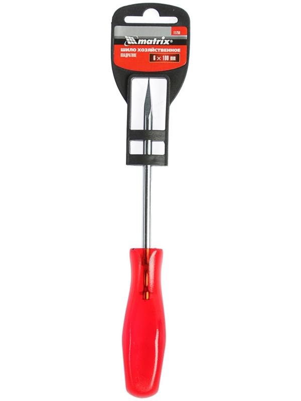 Шило хозяйственное Matrix 11758, квадратное, 6х100 мм