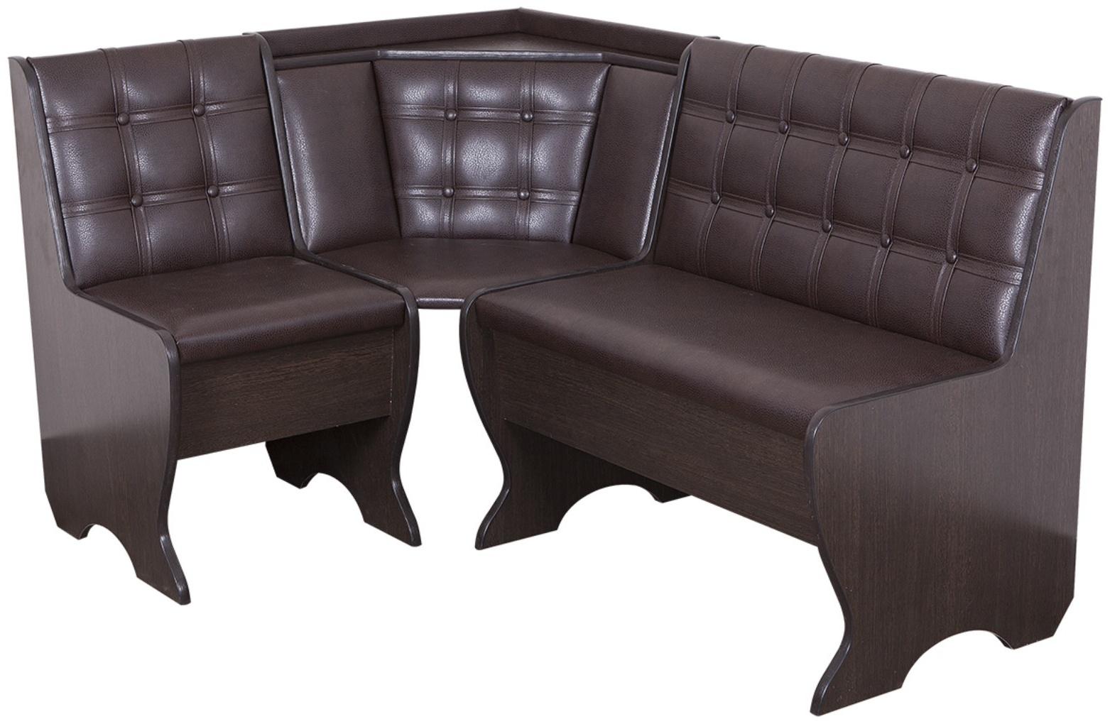 Кухонный уголок  КУ-19 Л, категория 1, 1460/1030х540х830, Венге/Коричневый