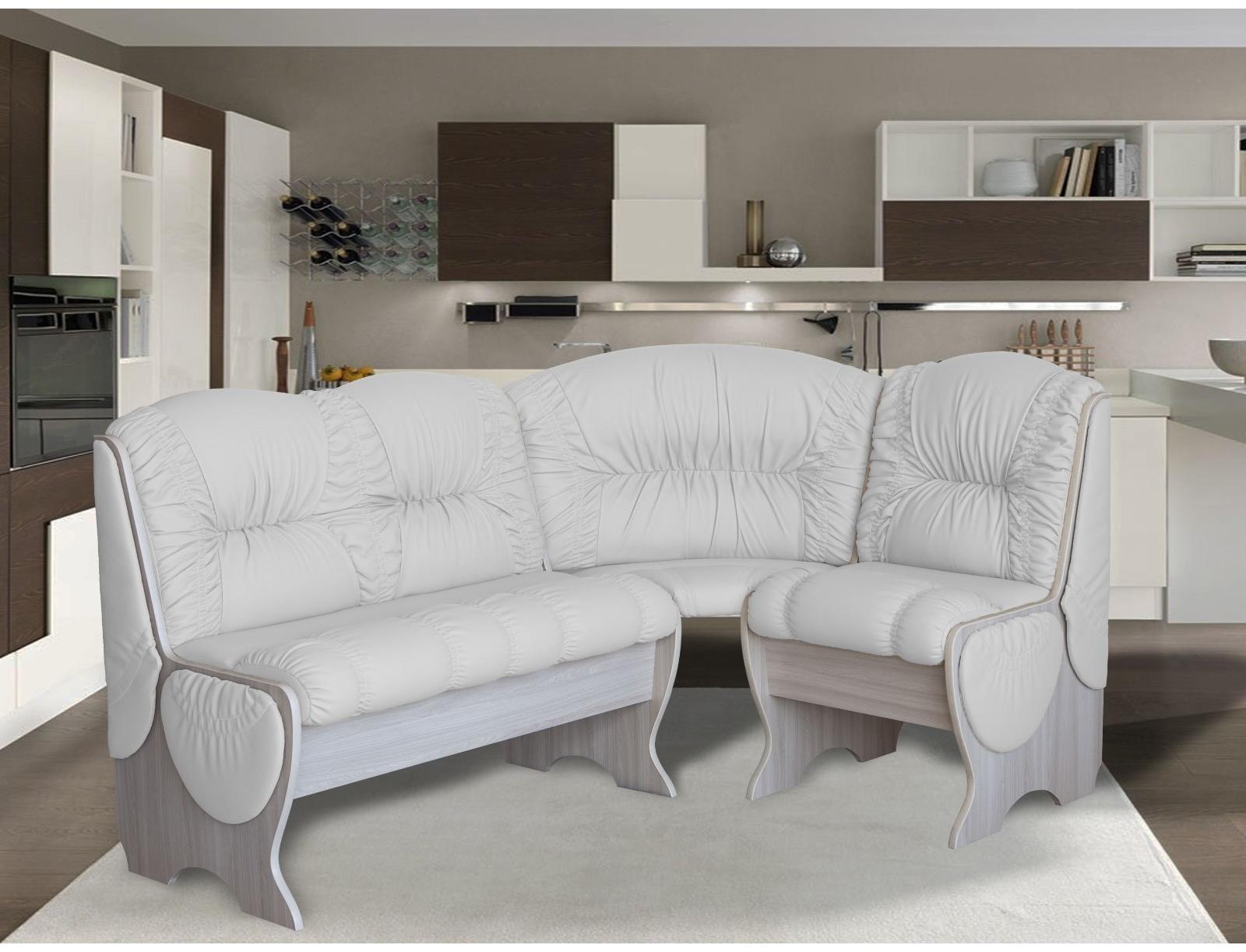 Кухонный уголок КУ- 9, категория 1, 1230х700х940, Ясень шимо светлый/Белый