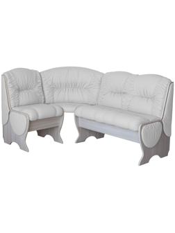 Кухонный уголок КУ- 9, категория 1, 1230х700х940, Ясень шимо светлый/Белый