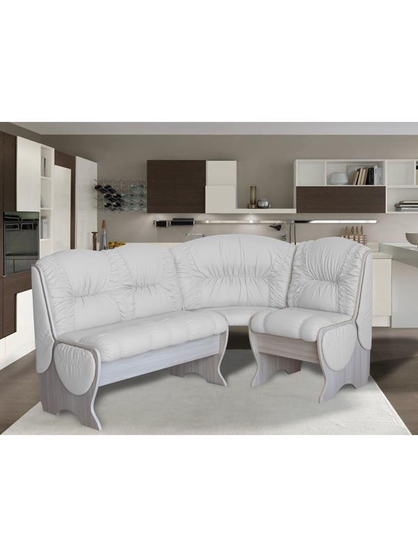 Кухонный уголок КУ- 9, категория 1, 1230х700х940, Ясень шимо светлый/Белый