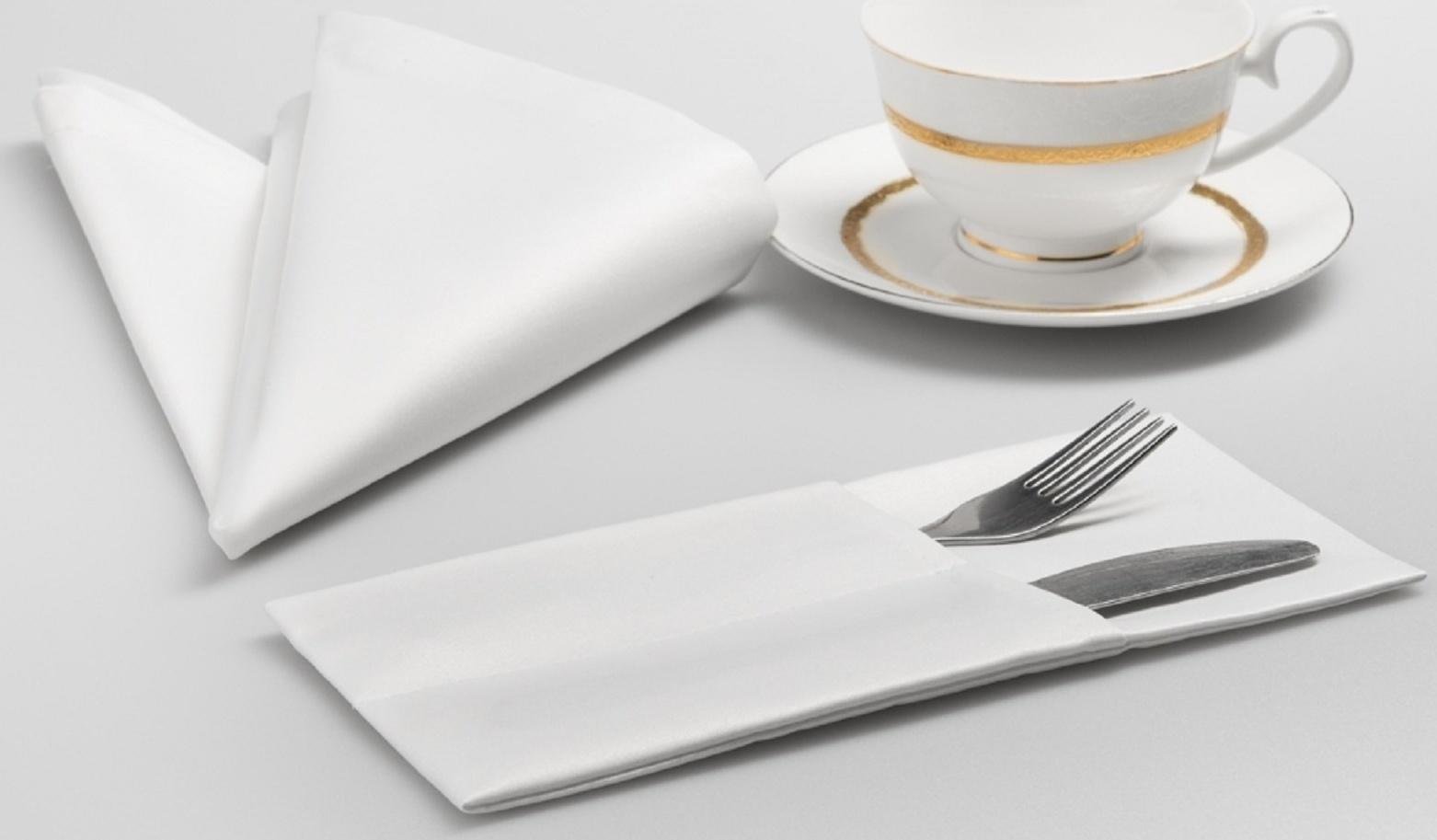 Комплект кувертов «Густав», размер 10 х 24 см - 4 шт, цвет белый