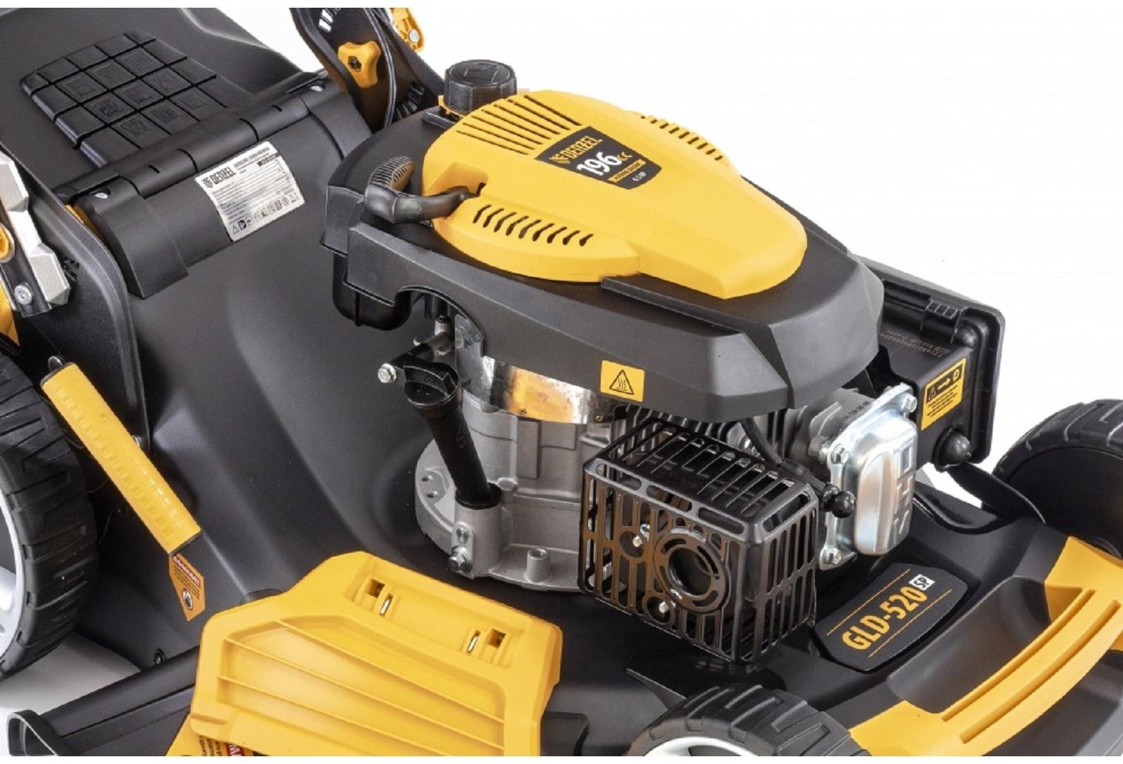 Газонокосилка бензиновая Denzel GLD-520SP, 4.78 кВт, 520 мм, самоходная, травосборник 60 л