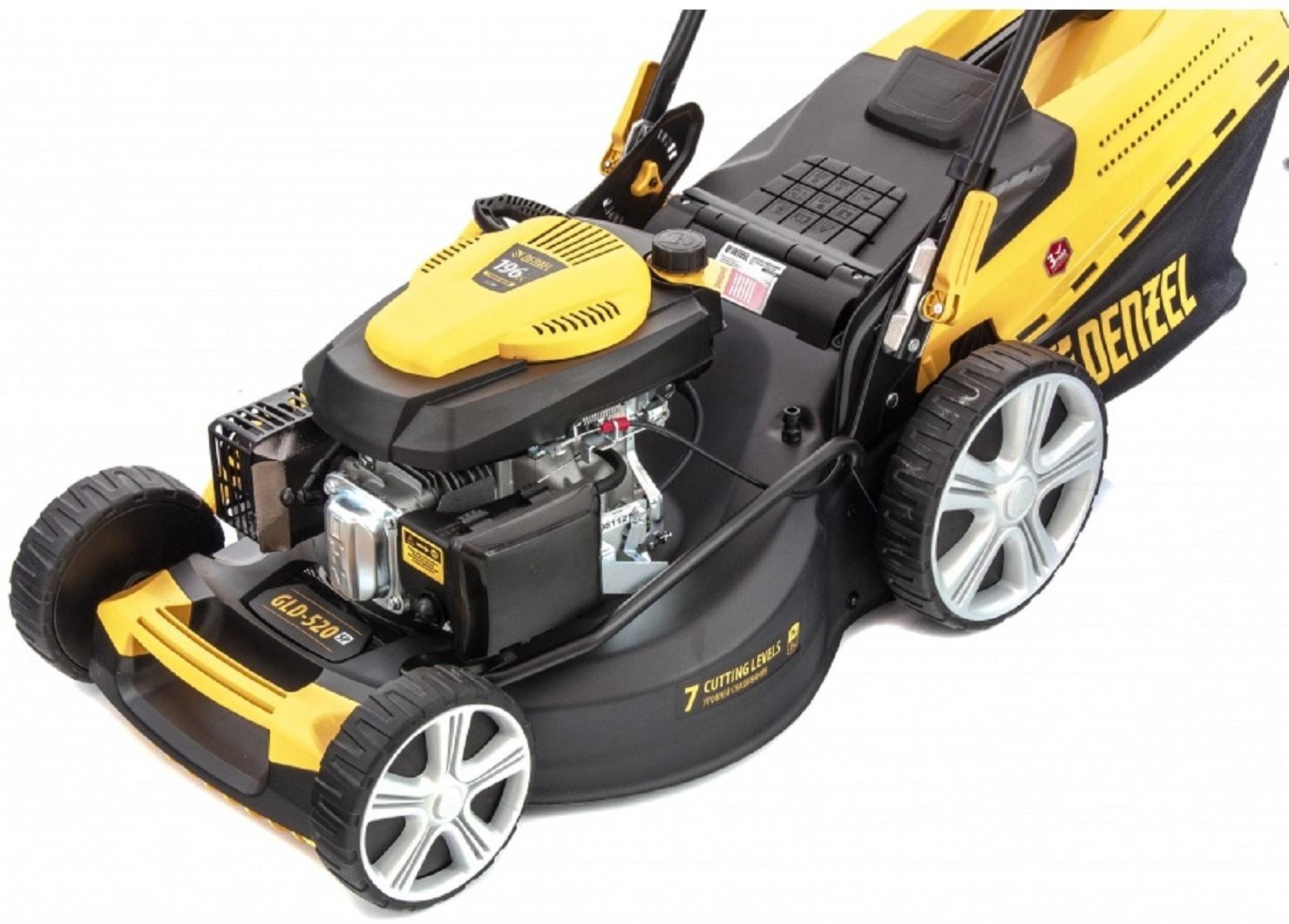 Газонокосилка бензиновая Denzel GLD-520SP, 4.78 кВт, 520 мм, самоходная, травосборник 60 л