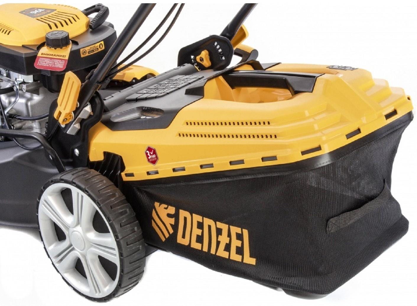 Газонокосилка бензиновая Denzel GLD-520SP, 4.78 кВт, 520 мм, самоходная, травосборник 60 л