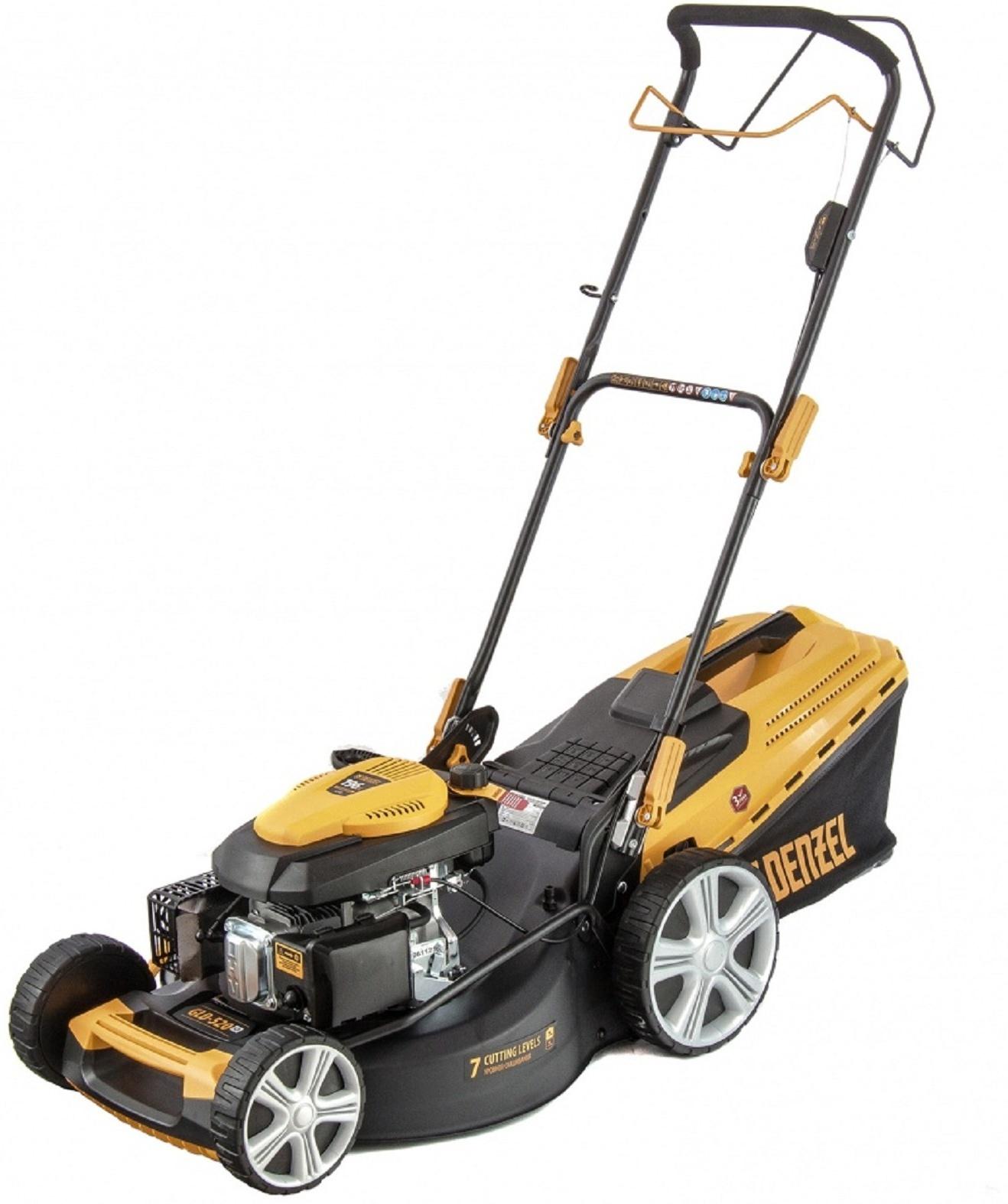 Газонокосилка бензиновая Denzel GLD-520SP, 4.78 кВт, 520 мм, самоходная, травосборник 60 л