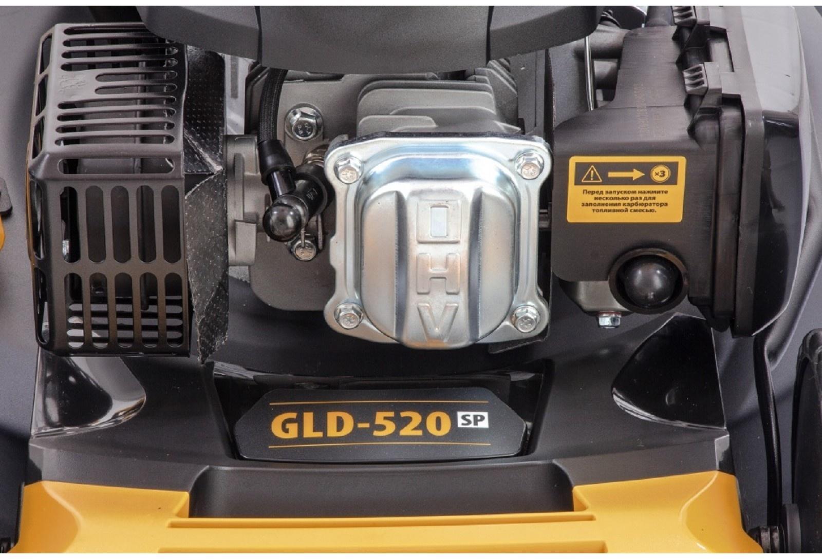 Газонокосилка бензиновая Denzel GLD-520SP, 4.78 кВт, 520 мм, самоходная, травосборник 60 л