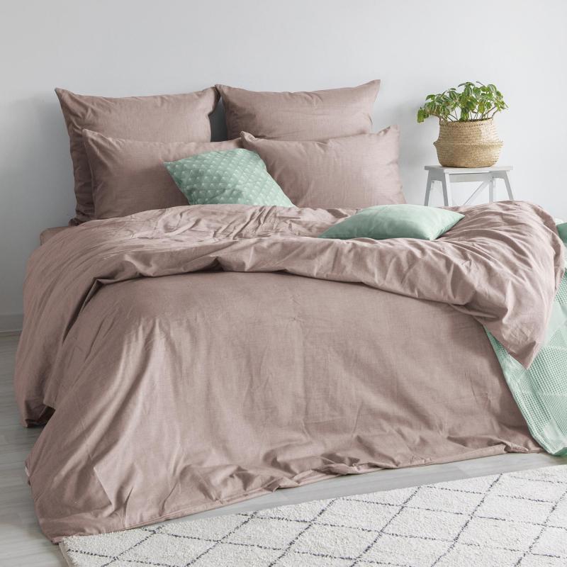 Пододеяльник 1,5сп 148х215 см, меланж, 130г/м2, Mokko 776119