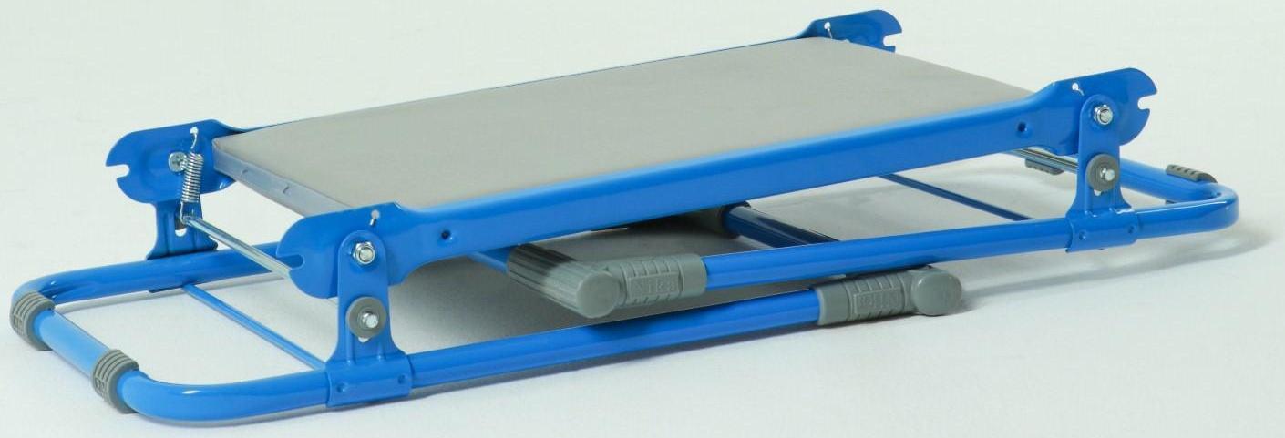 Скамейка-перевёртыш садовая 56 х 30 х 42,5 см, голубая, макс.нагрузка 100 кг, с мягким сиденьем