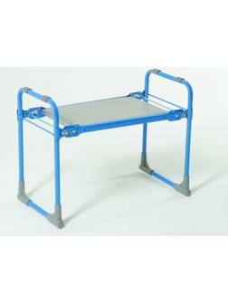 Скамейка-перевёртыш садовая 56 х 30 х 42,5 см, голубая, макс.нагрузка 100 кг, с мягким сиденьем