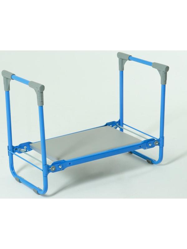 Скамейка-перевёртыш садовая 56 х 30 х 42,5 см, голубая, макс.нагрузка 100 кг, с мягким сиденьем