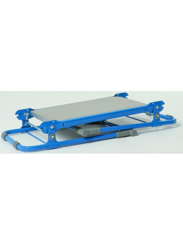 Скамейка-перевёртыш садовая 56 х 30 х 42,5 см, голубая, макс.нагрузка 100 кг, с мягким сиденьем