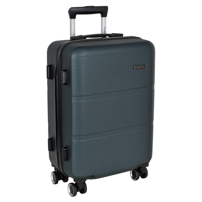 Чемодан Р612 (3-ой) зеленый Green  (20) пластик ABS малый