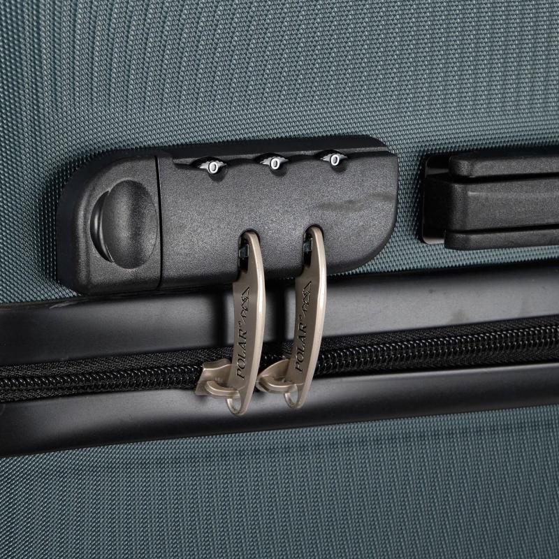 Чемодан Р612 (3-ой) зеленый Green  (20) пластик ABS малый