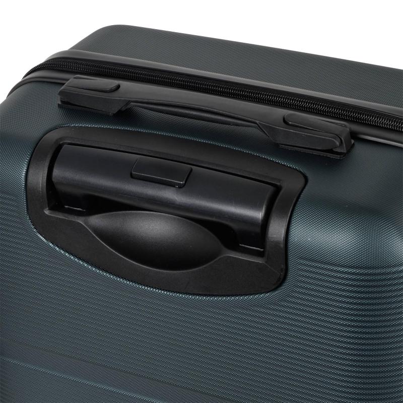 Чемодан Р612 (3-ой) зеленый Green  (20) пластик ABS малый