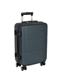 Чемодан Р612 (3-ой) зеленый Green  (20) пластик ABS малый